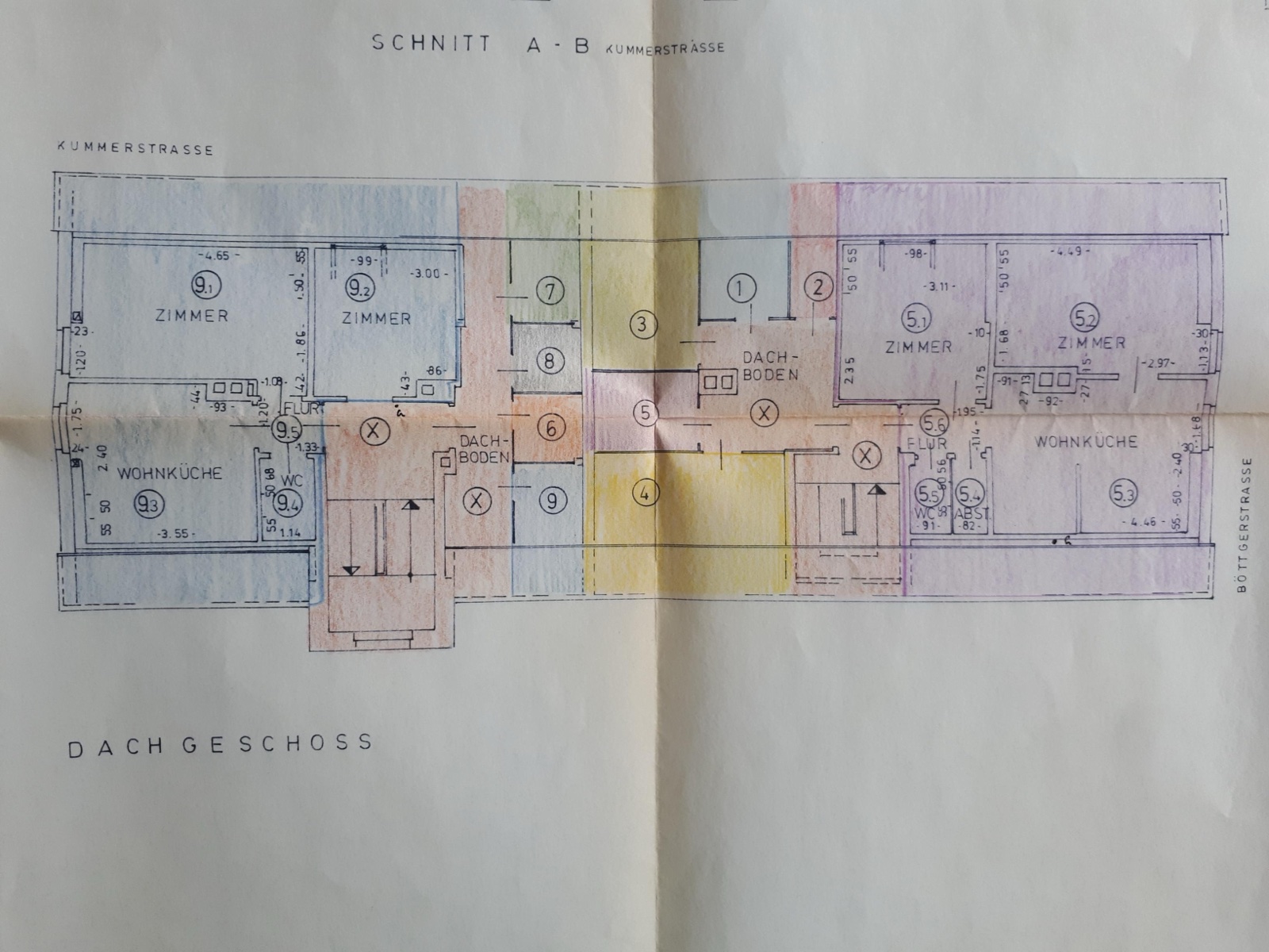 Grundriss der Dachgeschosswohnung